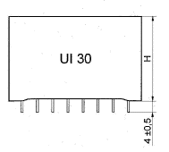 Pin and transformer height - UI30 transformer